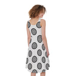 Dartboard Pattern Print Women's Sleeveless Dress