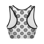 Dartboard Pattern Print Women's Sports Bra