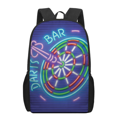 Darts Bar Sign Print 17 Inch Backpack