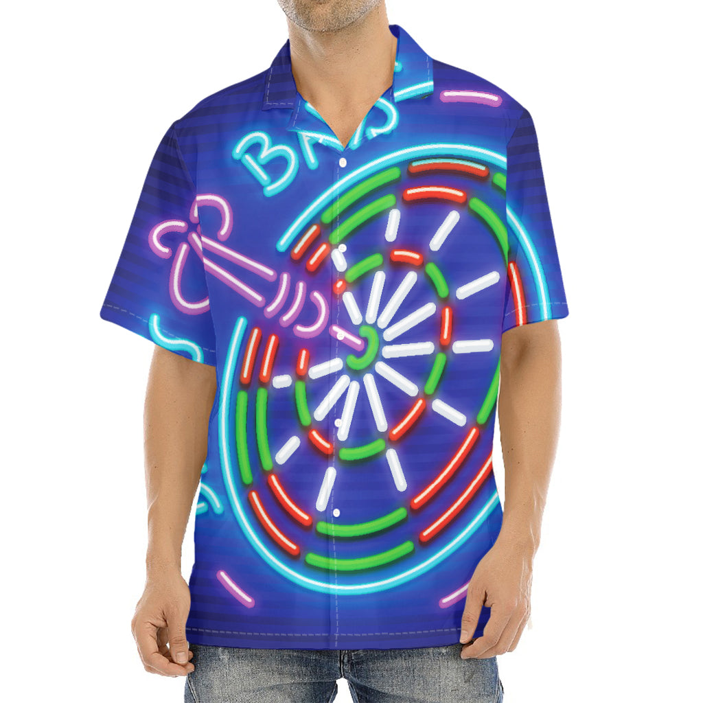 Darts Bar Sign Print Aloha Shirt