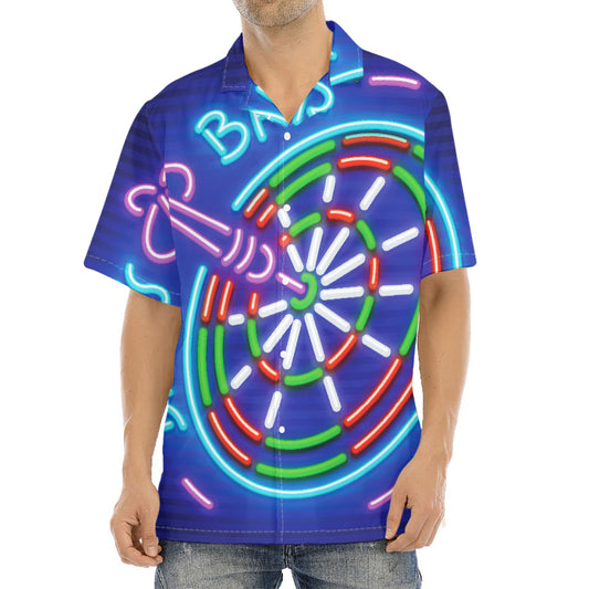 Darts Bar Sign Print Aloha Shirt