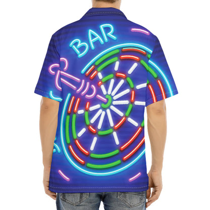 Darts Bar Sign Print Aloha Shirt