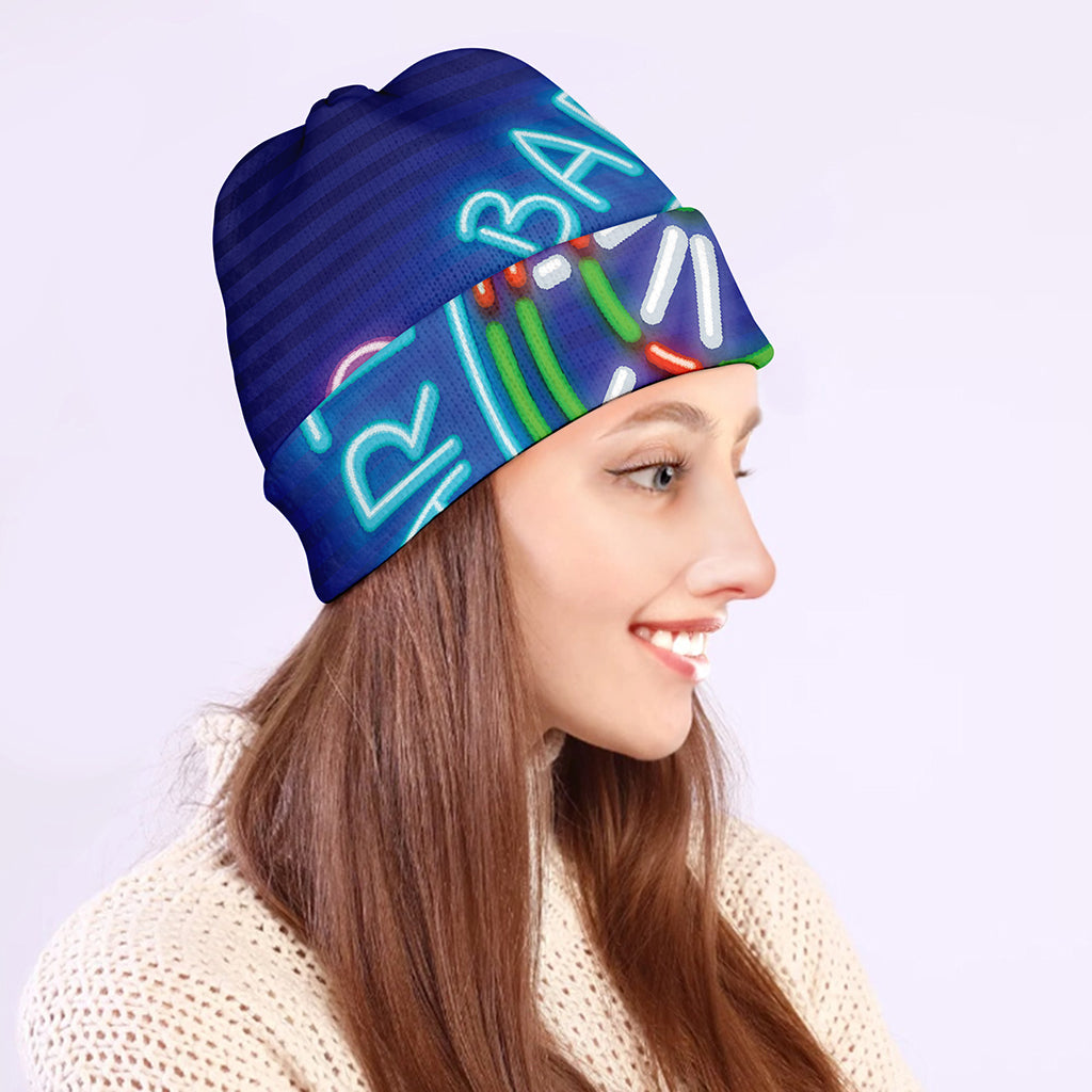 Darts Bar Sign Print Beanie