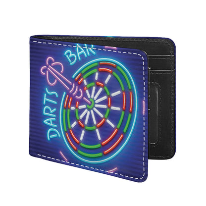 Darts Bar Sign Print Bifold Wallet