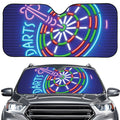 Darts Bar Sign Print Car Windshield Sun Shade