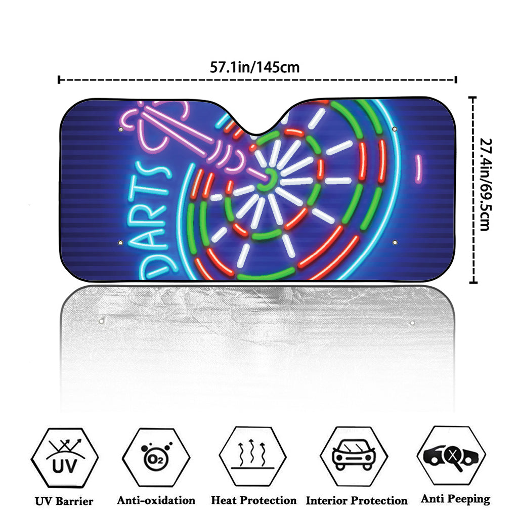 Darts Bar Sign Print Car Windshield Sun Shade