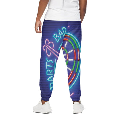 Darts Bar Sign Print Cotton Pants