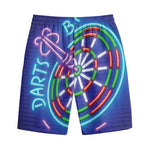 Darts Bar Sign Print Cotton Shorts