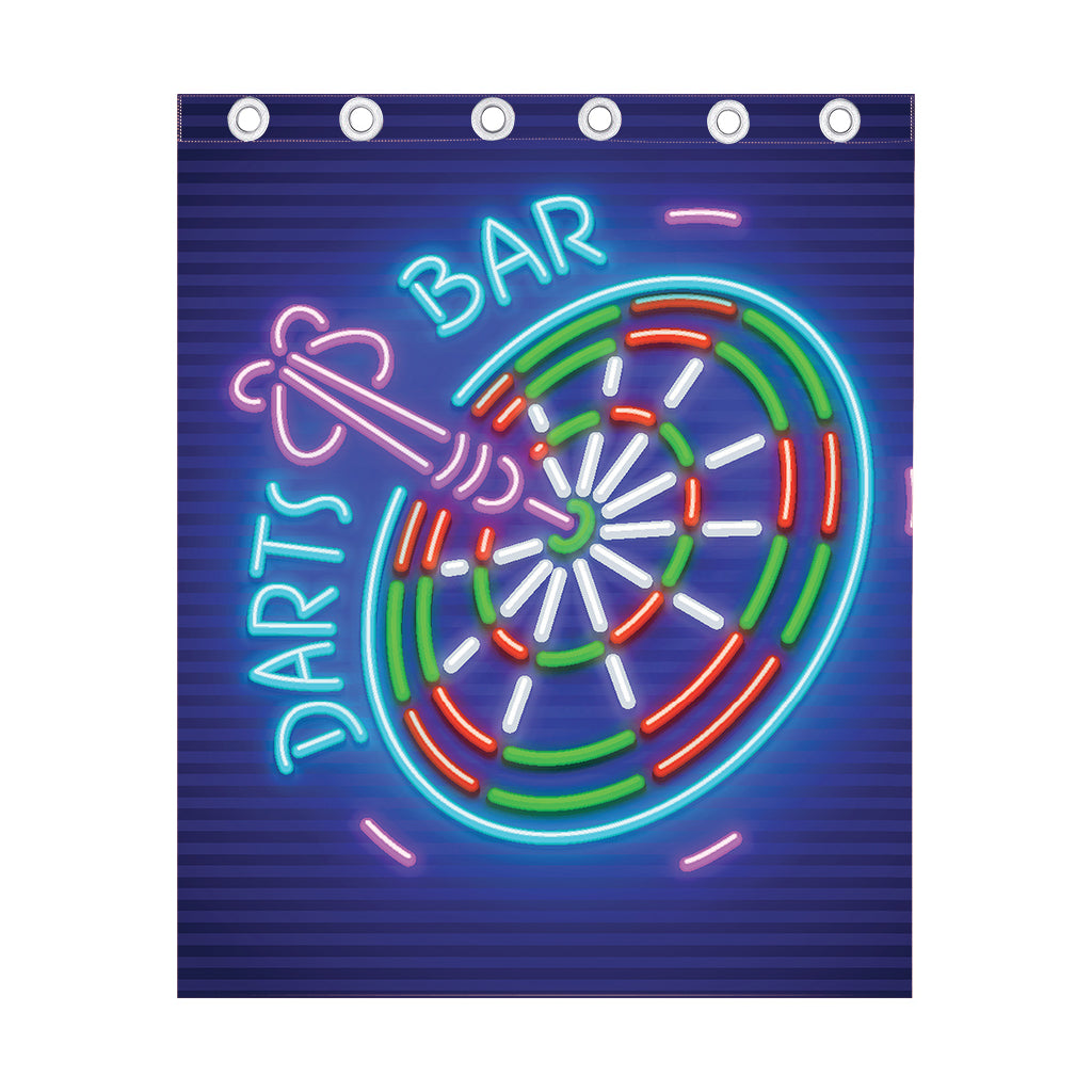 Darts Bar Sign Print Curtain