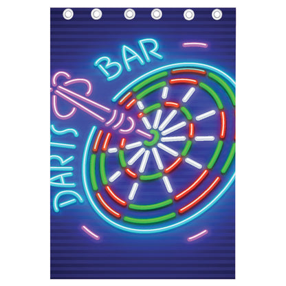Darts Bar Sign Print Curtain