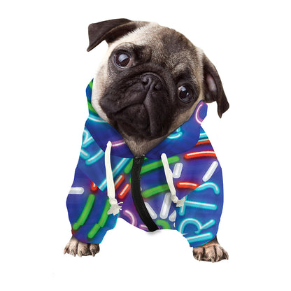 Darts Bar Sign Print Dog Zip Up Hoodie