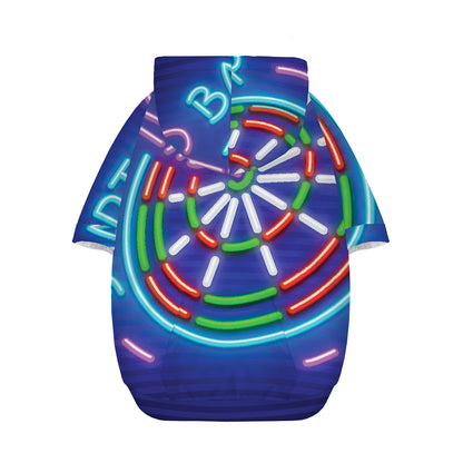 Darts Bar Sign Print Dog Zip Up Hoodie