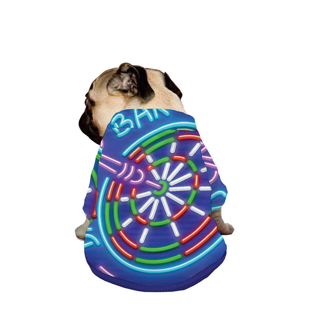 Darts Bar Sign Print Dog Zip Up Jacket