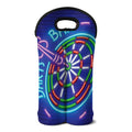 Darts Bar Sign Print Double Neoprene Wine Tote