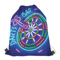 Darts Bar Sign Print Drawstring Bag