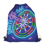 Darts Bar Sign Print Drawstring Bag