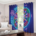 Darts Bar Sign Print Extra Wide Grommet Curtains