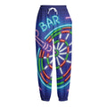 Darts Bar Sign Print Fleece Lined Knit Pants
