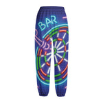 Darts Bar Sign Print Fleece Lined Knit Pants