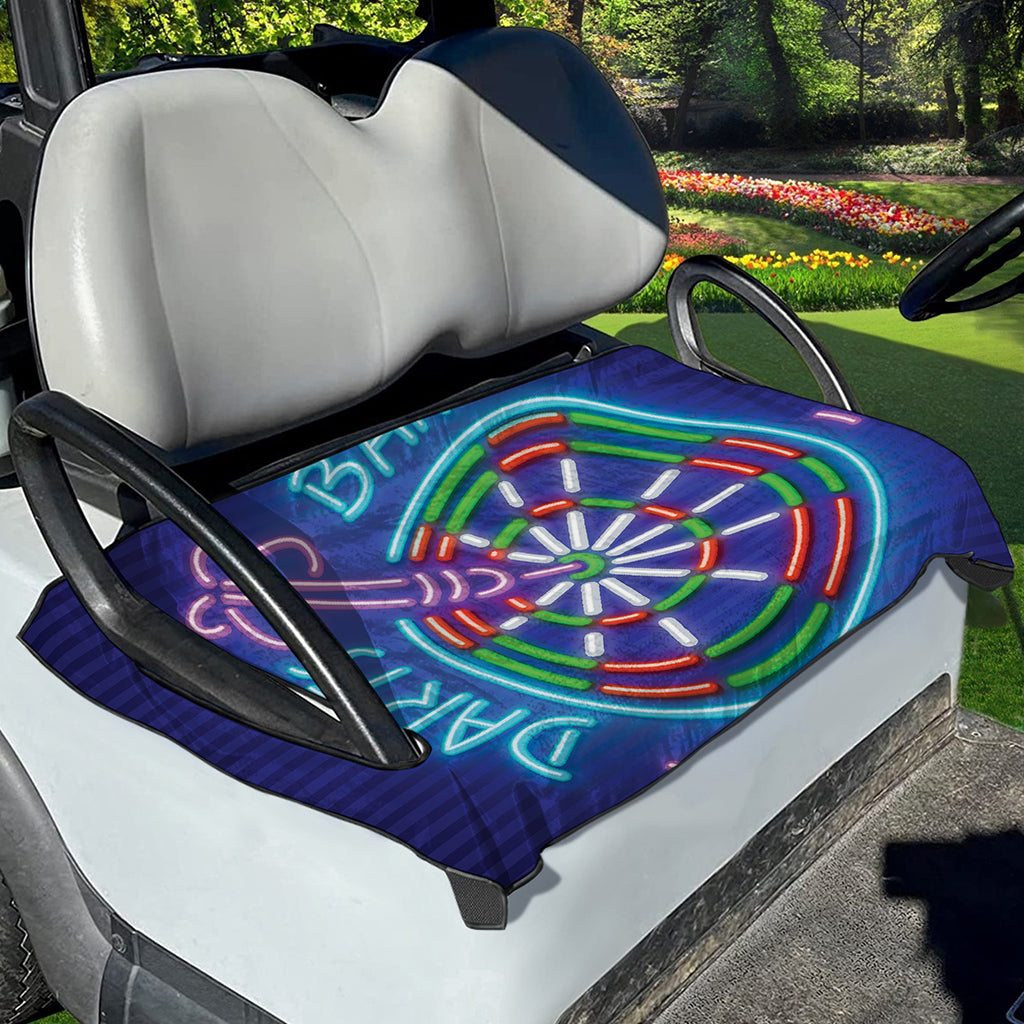 Darts Bar Sign Print Golf Cart Seat Cover