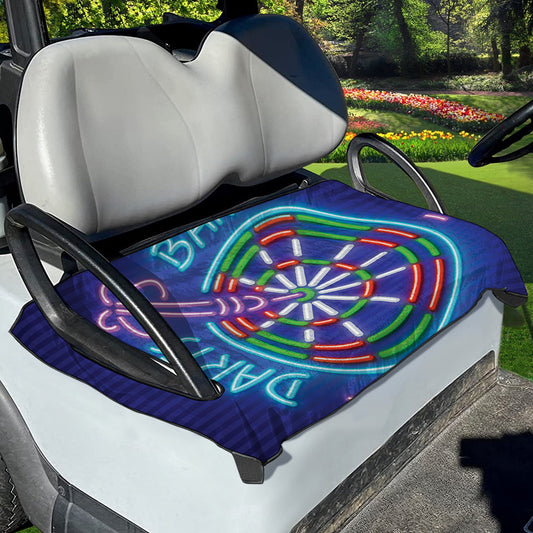 Darts Bar Sign Print Golf Cart Seat Cover
