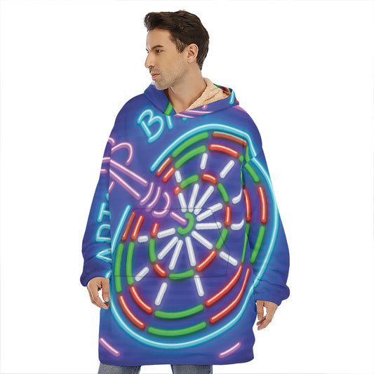 Darts Bar Sign Print Hoodie Blanket