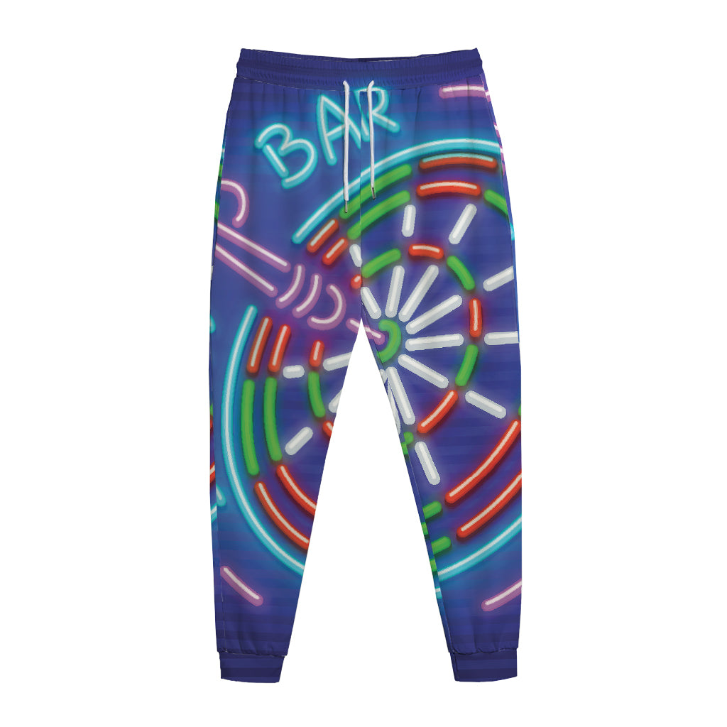 Darts Bar Sign Print Jogger Pants