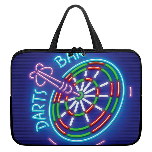 Darts Bar Sign Print Laptop Sleeve With Handle