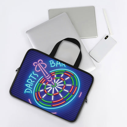Darts Bar Sign Print Laptop Sleeve With Handle