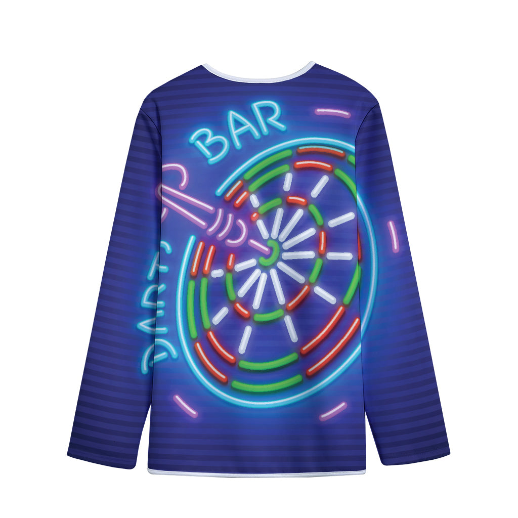 Darts Bar Sign Print Long Sleeve Short Coat