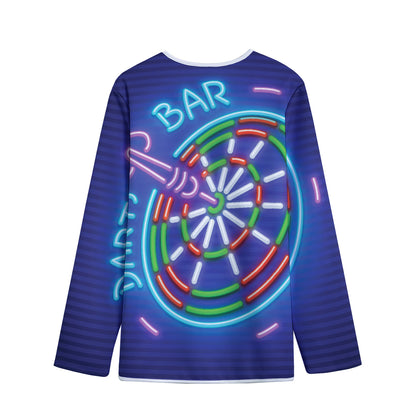 Darts Bar Sign Print Long Sleeve Short Coat