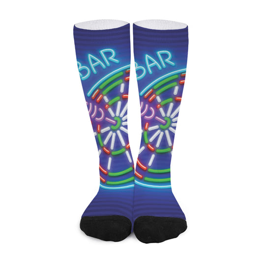 Darts Bar Sign Print Long Socks