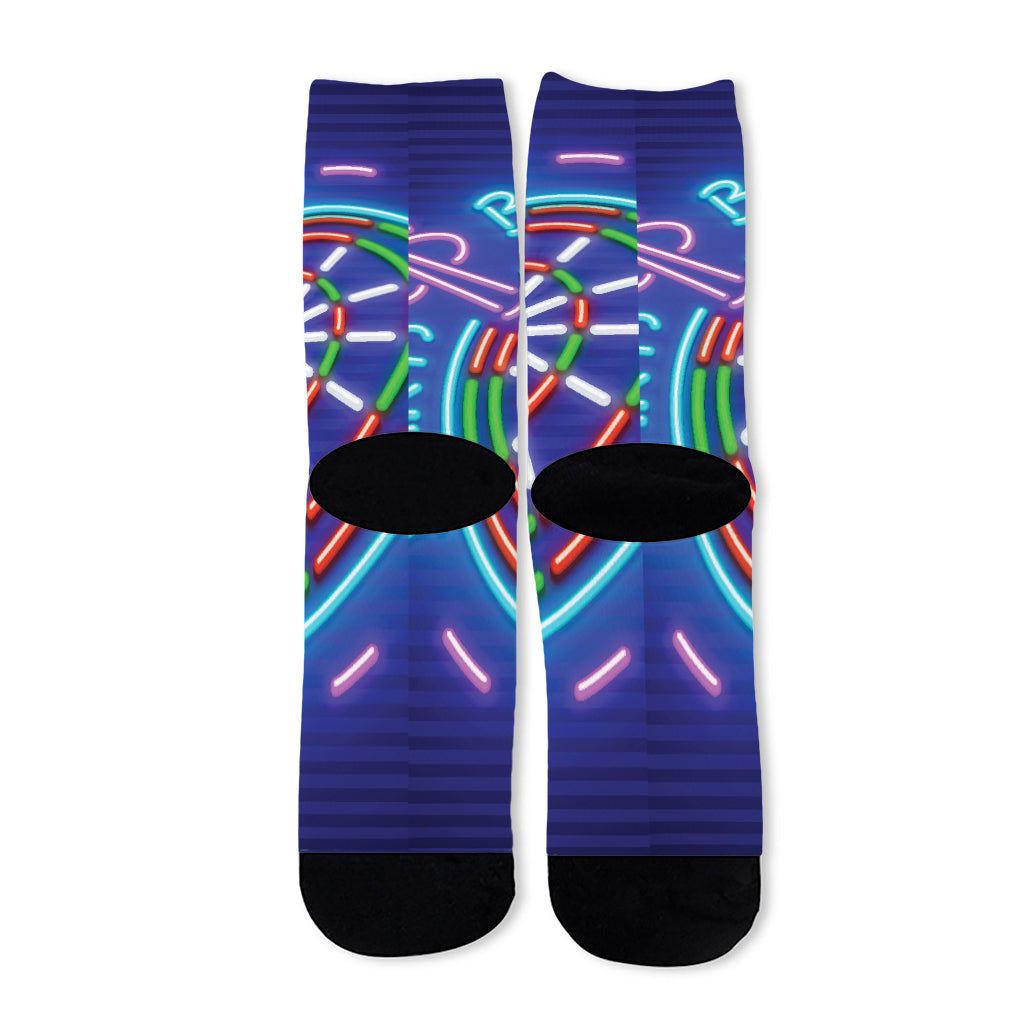 Darts Bar Sign Print Long Socks