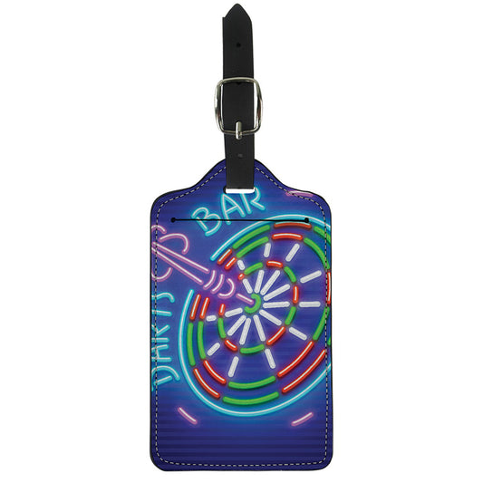 Darts Bar Sign Print Luggage Tag