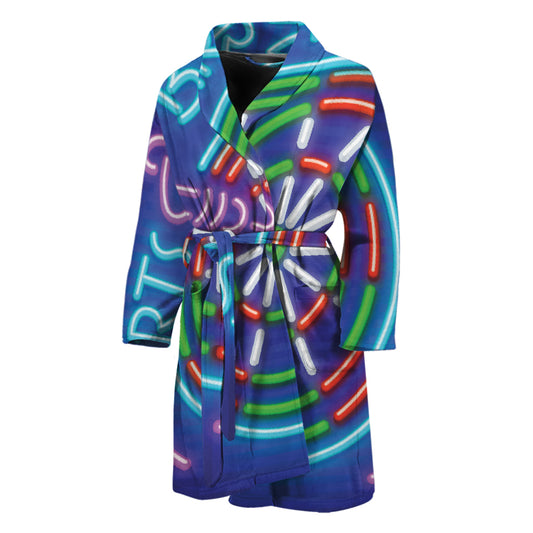 Darts Bar Sign Print Men's Bathrobe