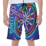 Darts Bar Sign Print Men's Beach Shorts