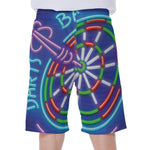Darts Bar Sign Print Men's Beach Shorts