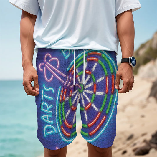 Darts Bar Sign Print Men's Cargo Shorts