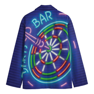 Darts Bar Sign Print Men's Cotton Blazer