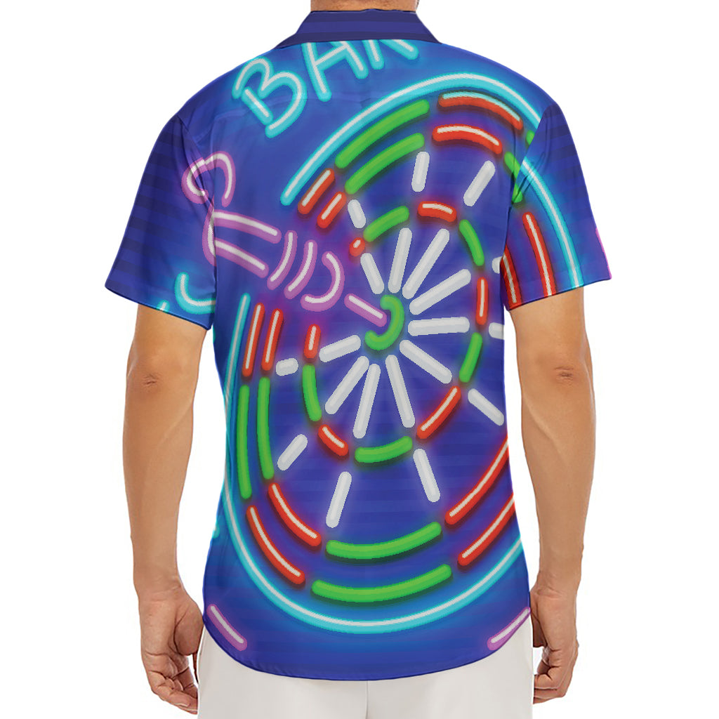 Darts Bar Sign Print Men's Deep V-Neck Shirt
