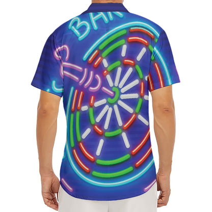 Darts Bar Sign Print Men's Deep V-Neck Shirt
