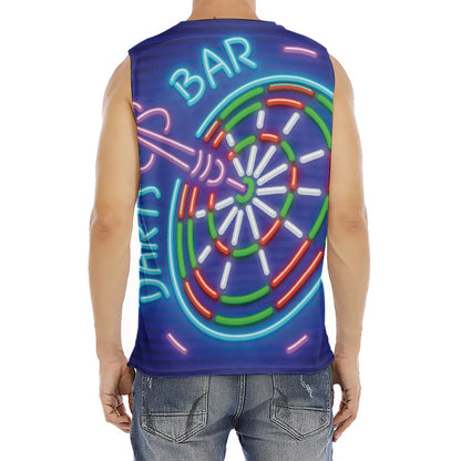 Darts Bar Sign Print Men's Fitness Tank Top