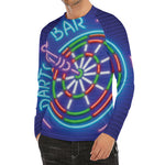 Darts Bar Sign Print Men's Long Sleeve Rash Guard