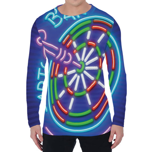 Darts Bar Sign Print Men's Long Sleeve T-Shirt