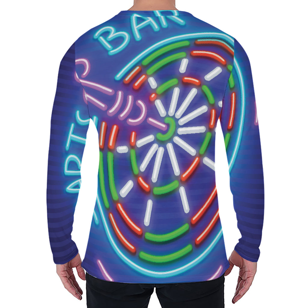 Darts Bar Sign Print Men's Long Sleeve T-Shirt