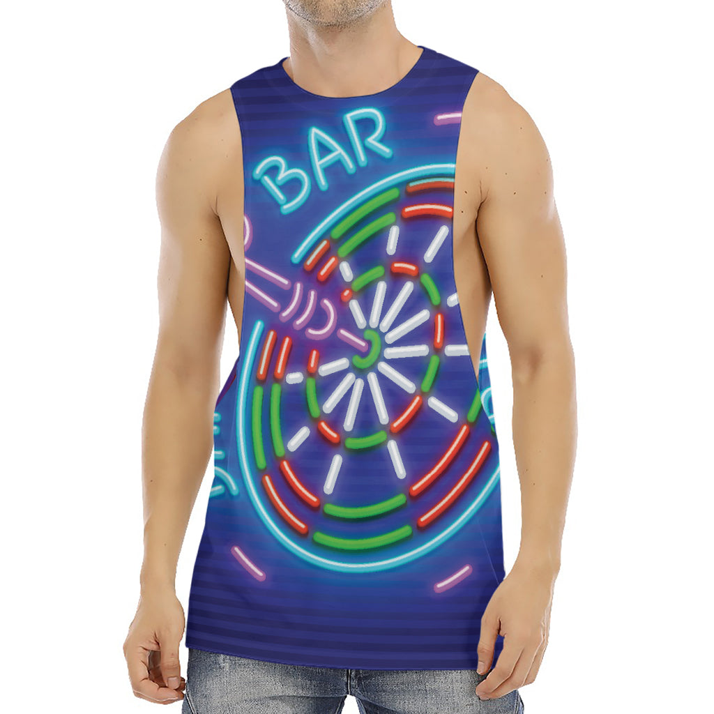 Darts Bar Sign Print Men's Muscle Tank Top