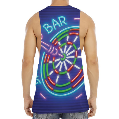 Darts Bar Sign Print Men's Muscle Tank Top