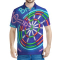 Darts Bar Sign Print Men's Polo Shirt