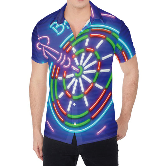 Darts Bar Sign Print Men's Shirt