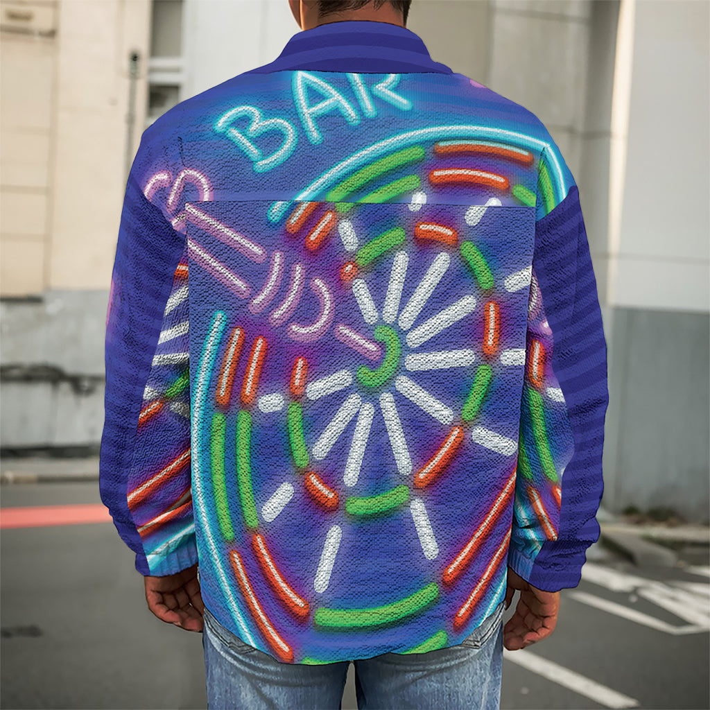 Darts Bar Sign Print Men's Shirt Jacket